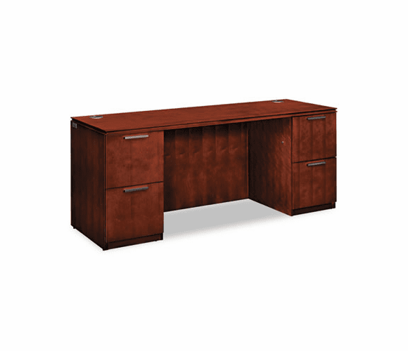 HONVW271DC1Z9JJ Arrive Double Pedestal Kneespace Credenza, 72w x 24d x 29-1/2h, Henna Cherry By HON COMPANY