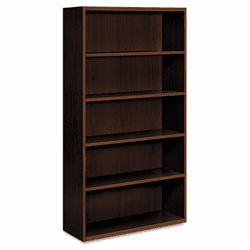 HONVW612XFF Arrive Wood Veneer Five-Shelf Bookcase, 36w x 15d x 71-1/2h, Shaker Cherry By HON COMPANY