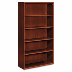 HONVW612XJJ Arrive Wood Veneer Five-Shelf Bookcase, 36w x 15d x 71-1/2h, Henna Cherry By HON COMPANY