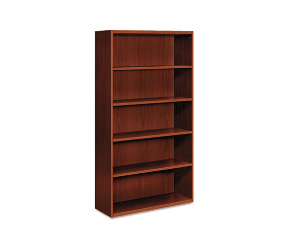 HONVW612XJJ Arrive Wood Veneer Five-Shelf Bookcase, 36w x 15d x 71-1/2h, Henna Cherry By HON COMPANY