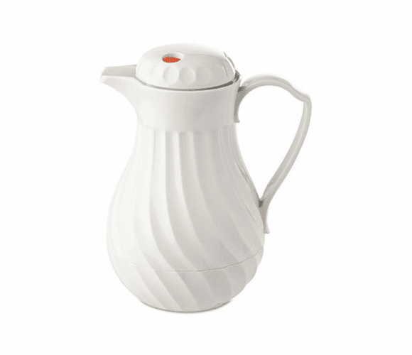 HOR4022 Poly Lined Carafe, Swirl Design, 40 oz. Capacity, White By HORMEL CORP