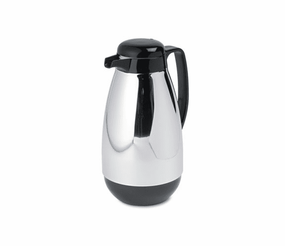 HORPM10CJ Vacuum Glass Lined Chrome-Plated Carafe, 1-Liter Capacity, Black Trim By HORMEL CORP