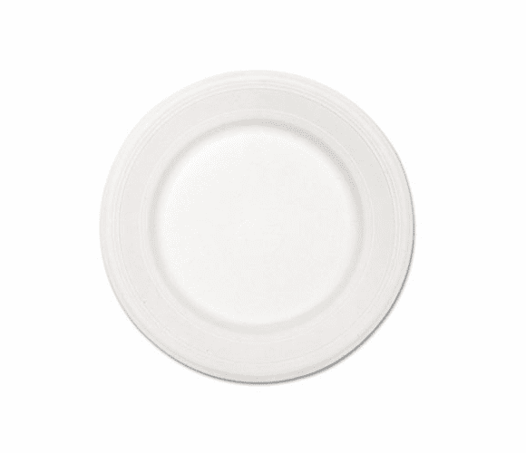 HTMVENTURECT Paper Dinnerware, Plate, 10-1/2" Diameter, White, 500/Carton By HUHTAMAKI