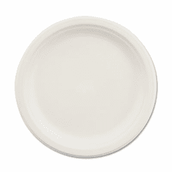 HTMVESSELCT Paper Dinnerware, Shallow Plate, 9" Diameter, White, 500/Carton By HUHTAMAKI