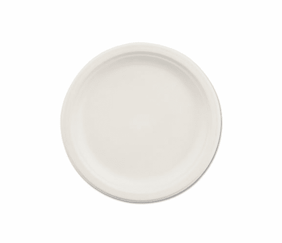 HTMVESSELCT Paper Dinnerware, Shallow Plate, 9" Diameter, White, 500/Carton By HUHTAMAKI