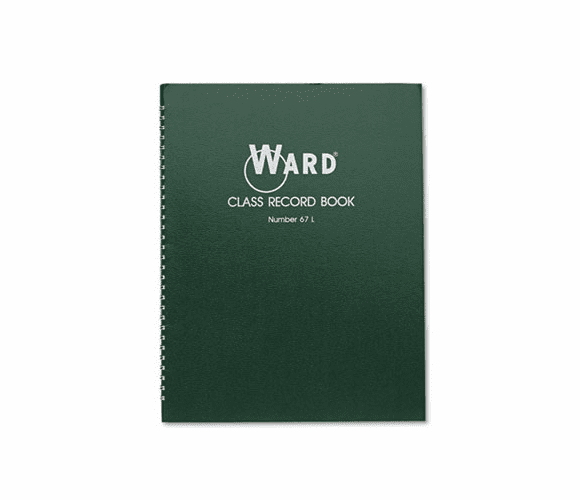 HUB67L Class Record Book, 38 Students, 6-7 Week Grading, 11 x 8-1/2, Green By THE HUBBARD COMPANY