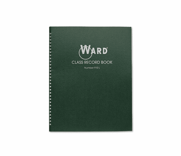 HUB910L Class Record Book, 38 Students, 9-10 Week Grading, 11 x 8-1/2, Green By THE HUBBARD COMPANY