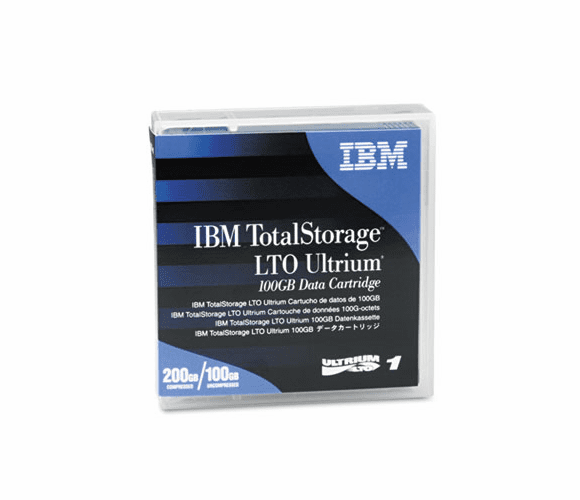 IBM08L9120 Ultrium LTO-1 Cartridge, 100GB, Black Case By IBM
