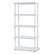 ICE20853 Rough N Ready 5 Shelf Open Storage System, Resin, 36w x 18d x 74h, Platinum By ICEBERG ENTERPRISES