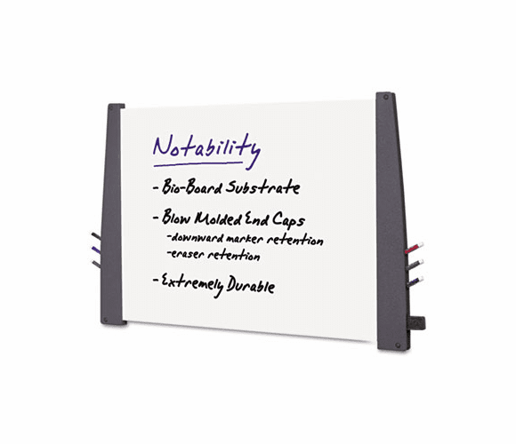 ICE37547 Notability Dry Erase Board, Resin End Caps, 48 x 36, Charcoal Finish By ICEBERG ENTERPRISES