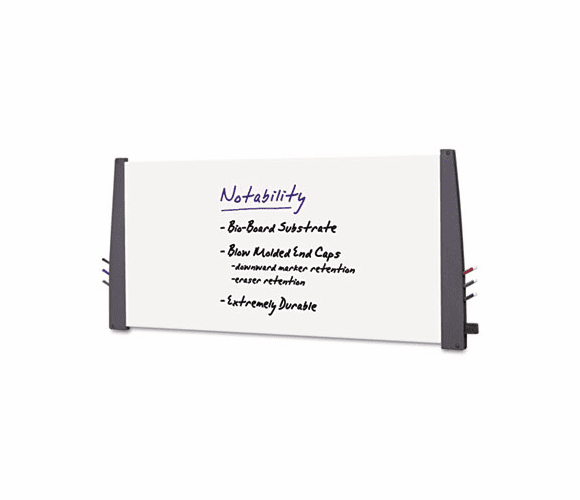 ICE37567 Notability Dry Erase Board, Resin End Caps, 72 x 36, Charcoal Finish By ICEBERG ENTERPRISES