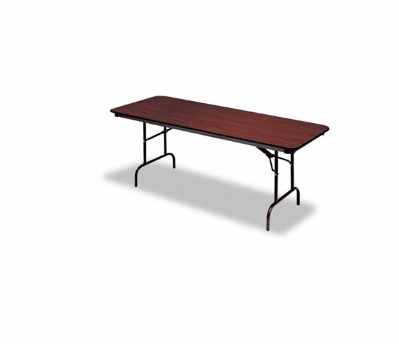 ICE55214 Premium Wood Laminate Folding Table, Rectangular, 60w x 30d x 29h, Mahogany By ICEBERG ENTERPRISES