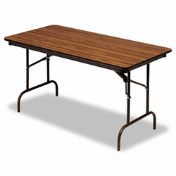 ICE55215 Premium Wood Laminate Folding Table, Rectangular, 60w x 30d x 29h, Oak By ICEBERG ENTERPRISES