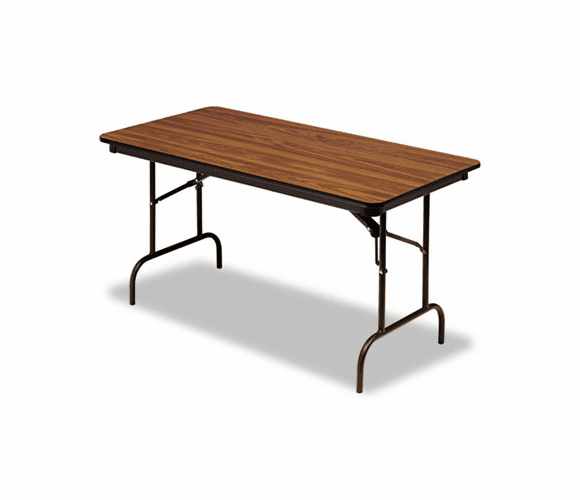 ICE55215 Premium Wood Laminate Folding Table, Rectangular, 60w x 30d x 29h, Oak By ICEBERG ENTERPRISES