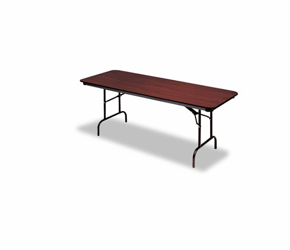 ICE55234 Premium Wood Laminate Folding Table, Rectangular, 96w x 30d x 29h, Mahogany By ICEBERG ENTERPRISES