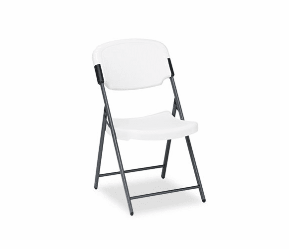 ICE64003 Rough N Ready Resin Folding Chair, Steel Frame, Platinum By ICEBERG ENTERPRISES