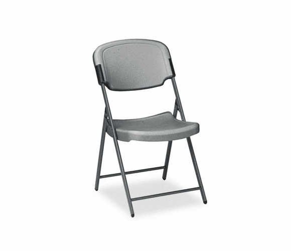 ICE64007 Rough N Ready Resin Folding Chair, Steel Frame, Charcoal By ICEBERG ENTERPRISES