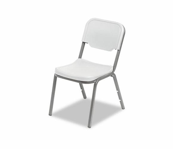 ICE64013 Rough N Ready Original Stack Chair, Resin, Platinum, 4/Carton By ICEBERG ENTERPRISES