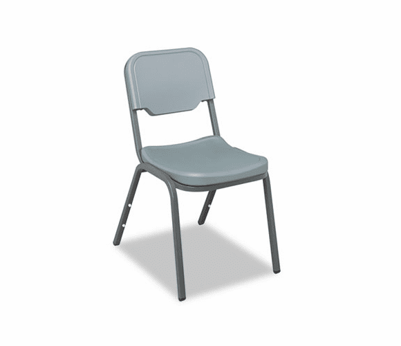 ICE64017 Rough N Ready Original Stack Chair, Resin, Charcoal, 4/Carton By ICEBERG ENTERPRISES
