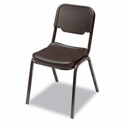 ICE64019 Rough N Ready Original Stack Chair, Resin, Espresso, 4/Carton By ICEBERG ENTERPRISES