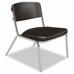 ICE64021 Rough N Ready Big & Tall Stack Chair, Resin, Black, 4/Carton By ICEBERG ENTERPRISES