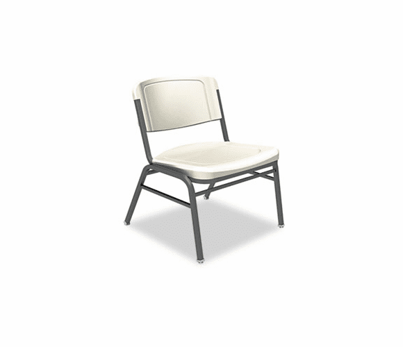 ICE64023 Rough N Ready Big & Tall Stack Chair, Resin, Platinum, 4/Carton By ICEBERG ENTERPRISES