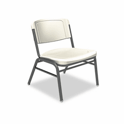 ICE64023 Rough N Ready Big & Tall Stack Chair, Resin, Platinum, 4/Carton By ICEBERG ENTERPRISES