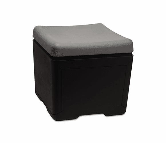 ICE64531 Otto File Ottoman, 18w x 18d x 17-1/4h, Charcoal/Black By ICEBERG ENTERPRISES