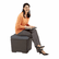 ICE64531 Otto File Ottoman, 18w x 18d x 17-1/4h, Charcoal/Black By ICEBERG ENTERPRISES