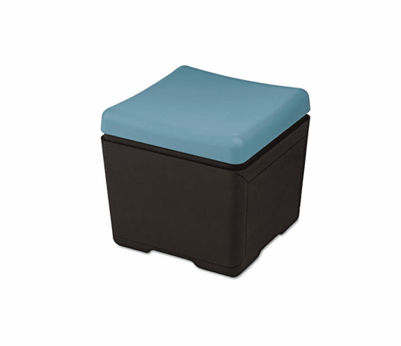 ICE64536 Otto File Ottoman, 18w x 18d x 17-1/4h, Aqua/Black By ICEBERG ENTERPRISES