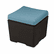 ICE64536 Otto File Ottoman, 18w x 18d x 17-1/4h, Aqua/Black By ICEBERG ENTERPRISES