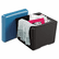 ICE64536 Otto File Ottoman, 18w x 18d x 17-1/4h, Aqua/Black By ICEBERG ENTERPRISES