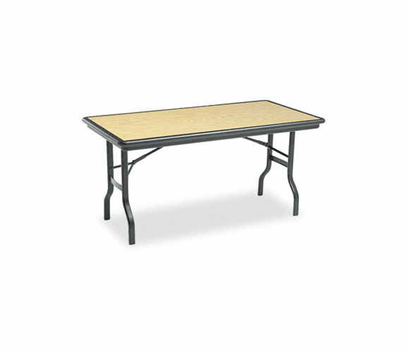 ICE65119 IndestrucTable Resin Rectangular Folding Table, 60w x 30d x 29h, Oak By ICEBERG ENTERPRISES
