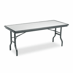ICE65127 IndestrucTable Resin Rectangular Folding Table, 72w x 30d x 29h, Granite By ICEBERG ENTERPRISES