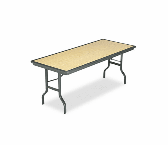 ICE65129 IndestrucTable Resin Rectangular Folding Table, 72w x 30d x 29h, Oak By ICEBERG ENTERPRISES