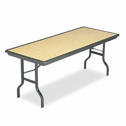 ICE65129 IndestrucTable Resin Rectangular Folding Table, 72w x 30d x 29h, Oak By ICEBERG ENTERPRISES