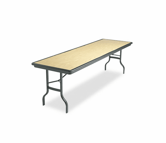 ICE65139 IndestrucTable Resin Rectangular Folding Table, 96w x 30d x29h, Oak By ICEBERG ENTERPRISES