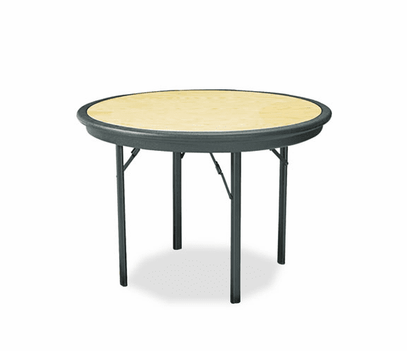 ICE65149 IndestrucTable Resin Folding Table, 42" dia. x 29h, Oak By ICEBERG ENTERPRISES