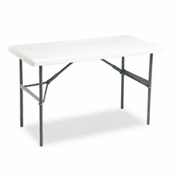 ICE65203 IndestrucTable TOO 1200 Series Resin Folding Table, 48w x 24d x 29h, Platinum By ICEBERG ENTERPRISES