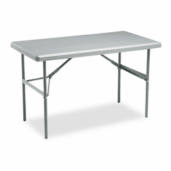 ICE65207 IndestrucTable TOO 1200 Series Resin Folding Table, 48w x 24d x 29h, Charcoal By ICEBERG ENTERPRISES