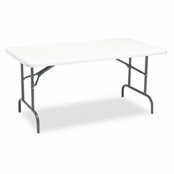 ICE65213 IndestrucTable TOO 1200 Series Resin Folding Table, 60w x 30d x 29h, Platinum By ICEBERG ENTERPRISES