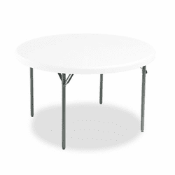 ICE65243 IndestrucTable TOO 1200 Series Resin Folding Table, 48 dia x 29h, Platinum By ICEBERG ENTERPRISES