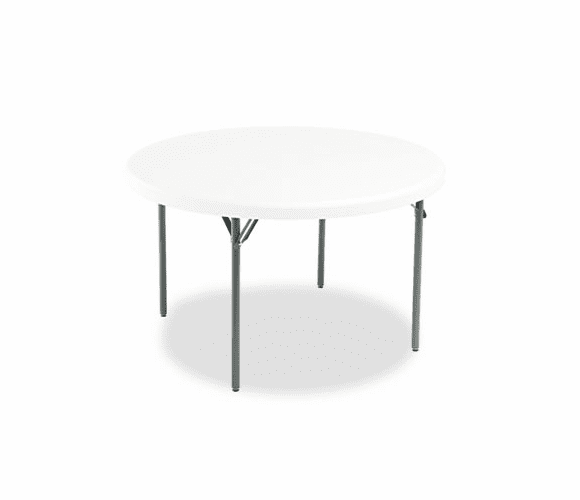 ICE65243 IndestrucTable TOO 1200 Series Resin Folding Table, 48 dia x 29h, Platinum By ICEBERG ENTERPRISES