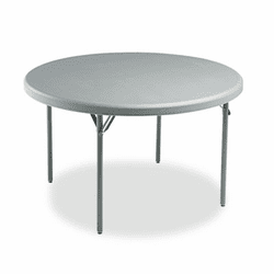 ICE65247 IndestrucTable TOO 1200 Series Resin Folding Table, 48 dia x 29h, Charcoal By ICEBERG ENTERPRISES