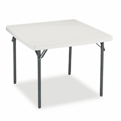 ICE65273 IndestrucTable TOO 1200 Series Resin Folding Table, 37w x 37d x 29h, Platinum By ICEBERG ENTERPRISES