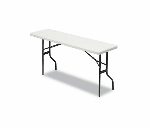 ICE65353 IndestrucTable TOO 1200 Series Resin Folding Table, 60w x 18d x 29h, Platinum By ICEBERG ENTERPRISES