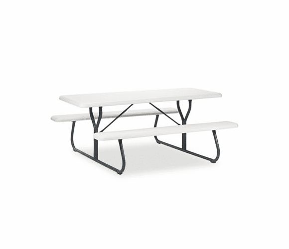 ICE65923 IndestrucTable TOO 1200 Series Resin Picnic Table, 72w x 30d, Platinum By ICEBERG ENTERPRISES