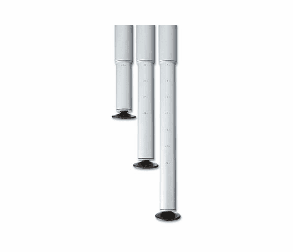 ICE68140 OfficeWorks Teaming Table Adjustable Height Leg Set, Silver/Chrome, Pair By ICEBERG ENTERPRISES