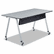 ICE68150 OfficeWorks Teaming Table Fixed Height Leg Set with Casters, Silver/Chrome, Pair By ICEBERG ENTERPRISES