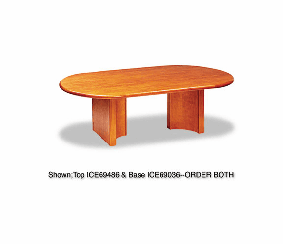ICE69036 OfficeWorks Executive Series Racetrack Table Base, Cherry By ICEBERG ENTERPRISES